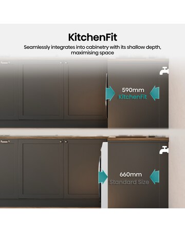Hisense 3i 9kg KitchenFit Heat Pump Dryer White