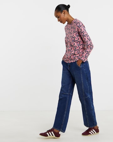 Floral Print Crew Neck Long Sleeve T-Shirt