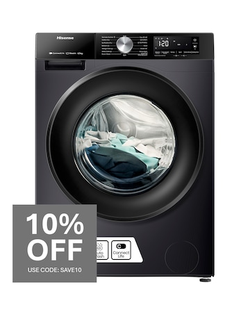 Hisense 3S Series WD3S8043BB3 WiFi-enabled 8kg Washer Dryer - Black