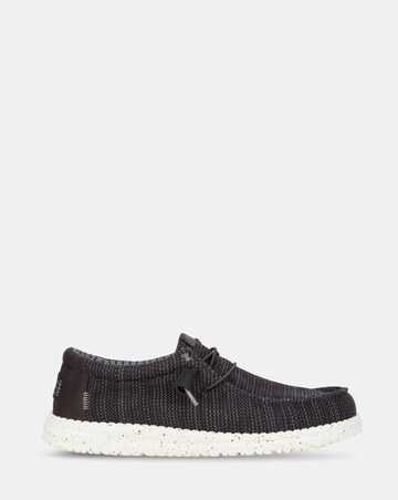 HeyDude Wally Stretch Sox Slip On - Black/White