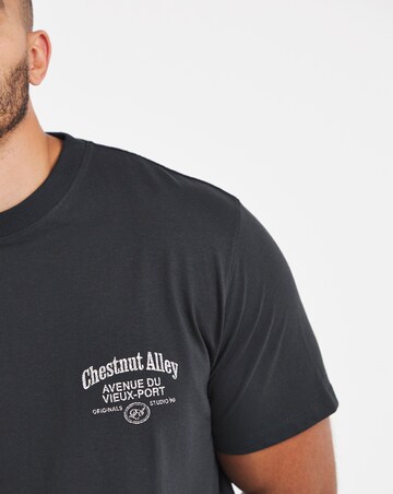 Jack & Jones Montreal Typo Back Graphic T-Shirt - Black