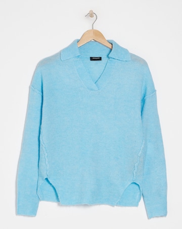 Light Blue Collar Jumper