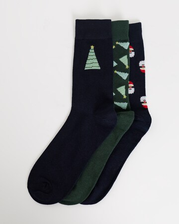 Jack & Jones Christmas Tree 3-Pack Socks - Green Multi