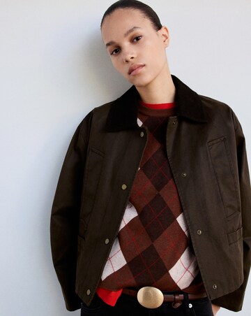 Mango Corduroy Collar Jacket