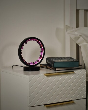 ValueLights Amethyst Crystal Wellness Table Lamp Light