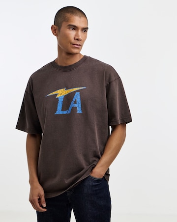 Only & Sons Dunham Washed Loose Fit T-Shirt - Coffee