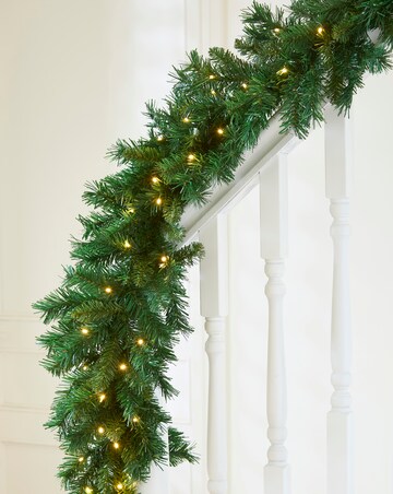 Pre-Lit Malmo Pine Garland - 1.8m