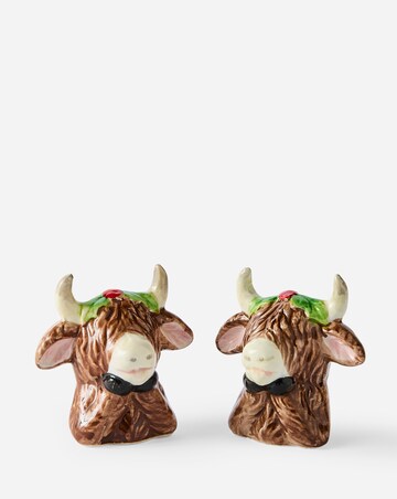 Highland Cow Ceramic Salt & Pepper Shakers