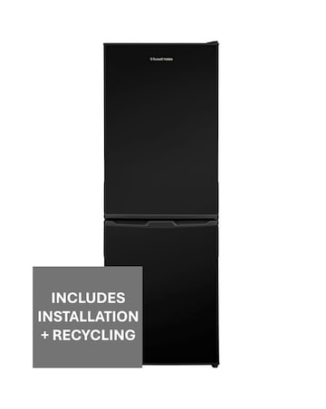 Indesit IB55532BUK Combi Fridge Freezer Black + Install