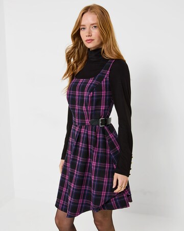 Joe Browns Rita Check Buckle Detail Mini Dress