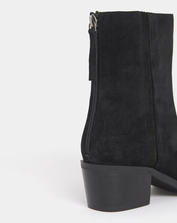 Shaundi Leather Block Heel Ankle Boots - Extra Wide Fit (EEE)