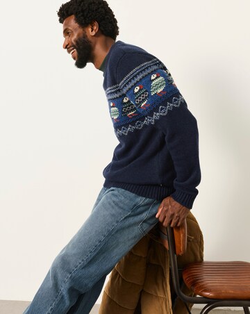 FatFace Puffin Crew Jumper - Navy