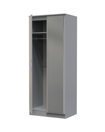 Eider Ready Assembled 2 Door Mirrored Wardrobe - Kids