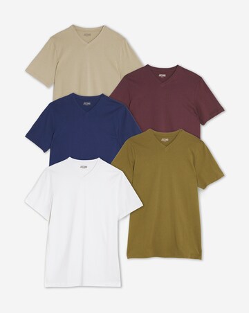 5 Pack Pure Cotton V Neck T-Shirts