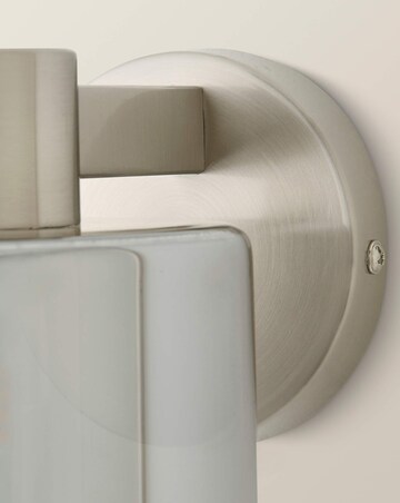 ValueLights Demi Brushed Chrome Smoke Glass Cup Wall Light