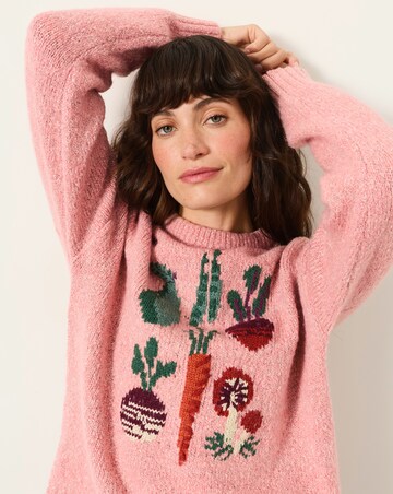 Fatface Vegetable Knitted Crew Neck Jumper