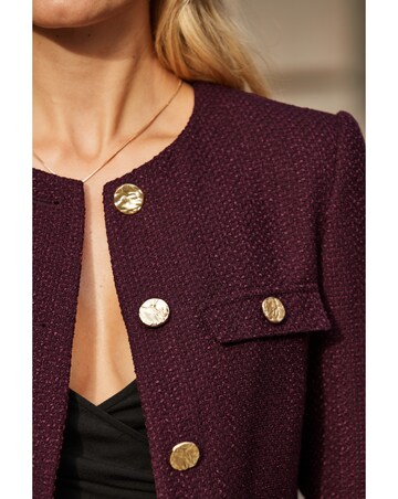 Sosandar Boucle Collarless Jacket