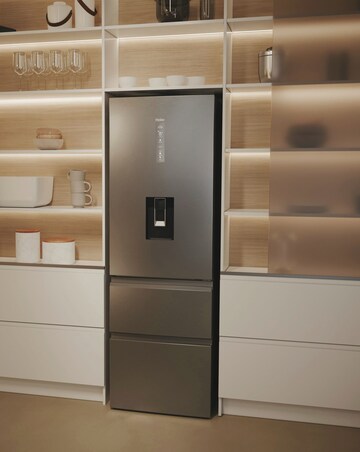 Haier Combi 3DR Series 5 HTW5618EWMG 180cm WTD Refrigerator Inox + Install