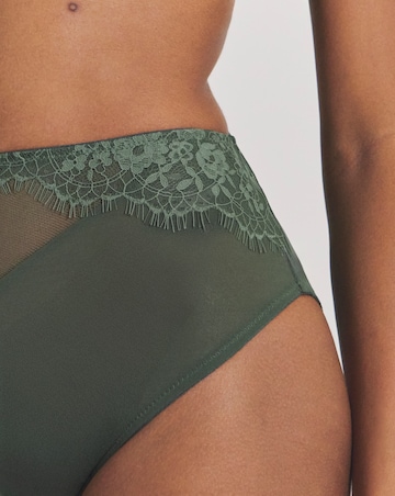 Pretty Secrets Lace Full Brief Knickers Green