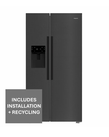 Hotpoint HPG2 6574W XBR5UK American Fridge Freezer FreshShield Inox + Install