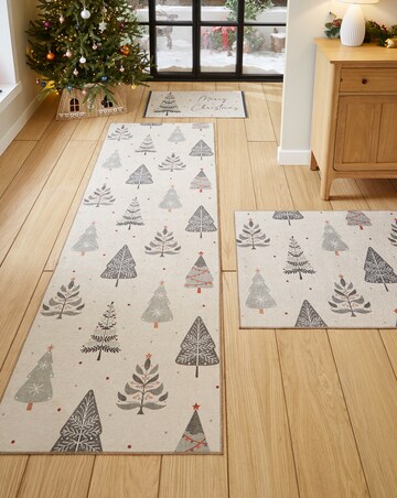 Christmas Trees Washable Doormat