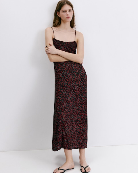 Mango Floral Midi-Dress