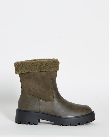 Florence Borg Lined Two Way Ankle Boots- Extra Wide Fit (EEE)