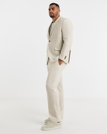 Jack & Jones Premium Martin Linen Blend Suit Trouser - Natural