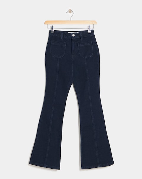 Indigo Pocket Front Bootcut Jeans