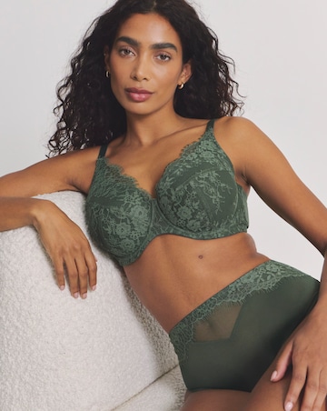 Pretty Secrets Full Cup Lace Padded Bra Green