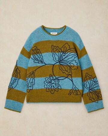 White Stuff Emma Embroidery Stripe Jumper