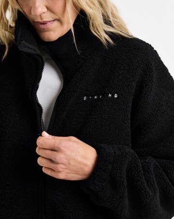 Gym King Linear Cropped Borg Full Zip
