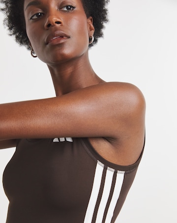 adidas Train Essentials 3 Stripes Cropped Tank Top