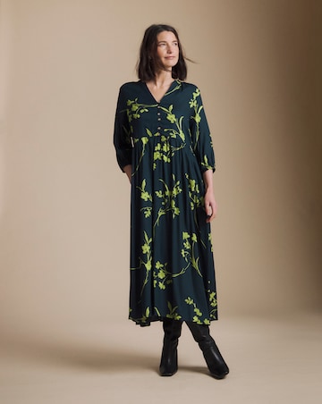 Julipa Navy Printed Midi Dress