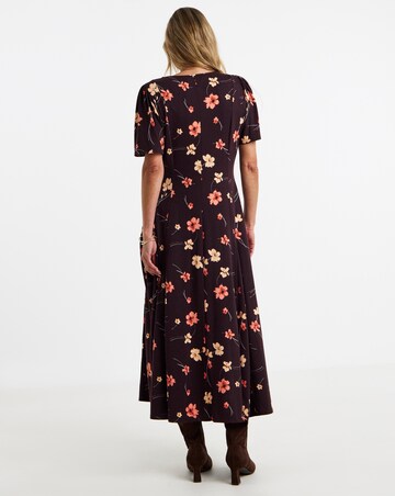 Soft Touch Seam Detail Midi Dress