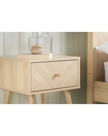 Herringford 1 Drawer Bedside Table