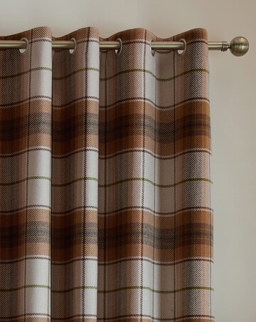 Catherine Lansfield Brushed Woven Glencoe Check Door Curtain