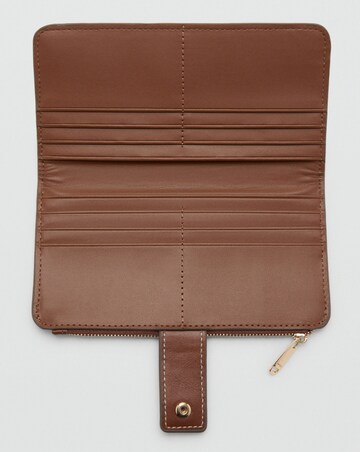 Mango Large Wallet With Logo Print