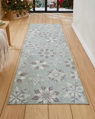 Christmas Snowflakes Washable Runner
