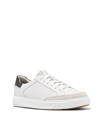 Clarks Code C Tie Leather Shoe - White