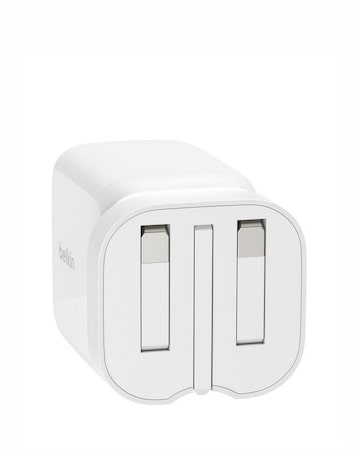Belkin BoostCharge 45W USB-C Wall Charger with Retractable Cable - White