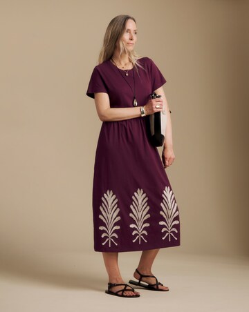 Julipa Embroidered Hem Midi Dress