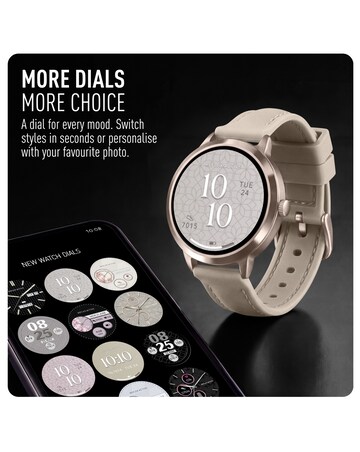 Reflex Active Spectre AMOLED Silicone Strap Smart Watch - Mink