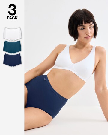 Sloggi 3 Pack Basic Maxi Knicker Blue Multi