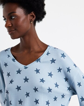 Pretty Secrets Star Print Soft Knit Lounge Set