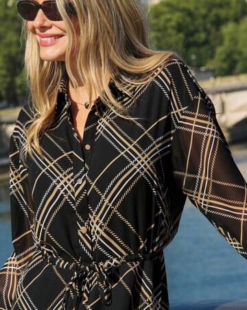 Sosandar Check Shirt Dress