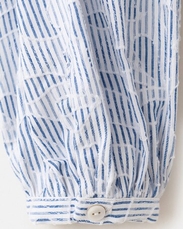 Mango Striped Shirt With Embroidered Details