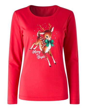 Joe Browns Leaping Reindeer PJ Set