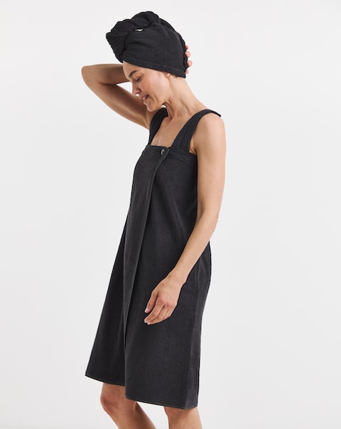 Pretty Secrets Towelling Shower Wrap And Turban