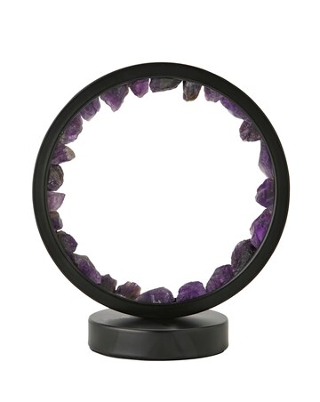 ValueLights Amethyst Crystal Wellness Table Lamp Light